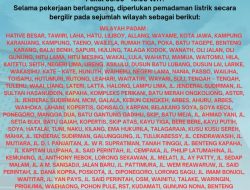 Besok PLN Ambon Jadwalkan Pemeliharaan Berkala, Ini Lokasi Pemadaman